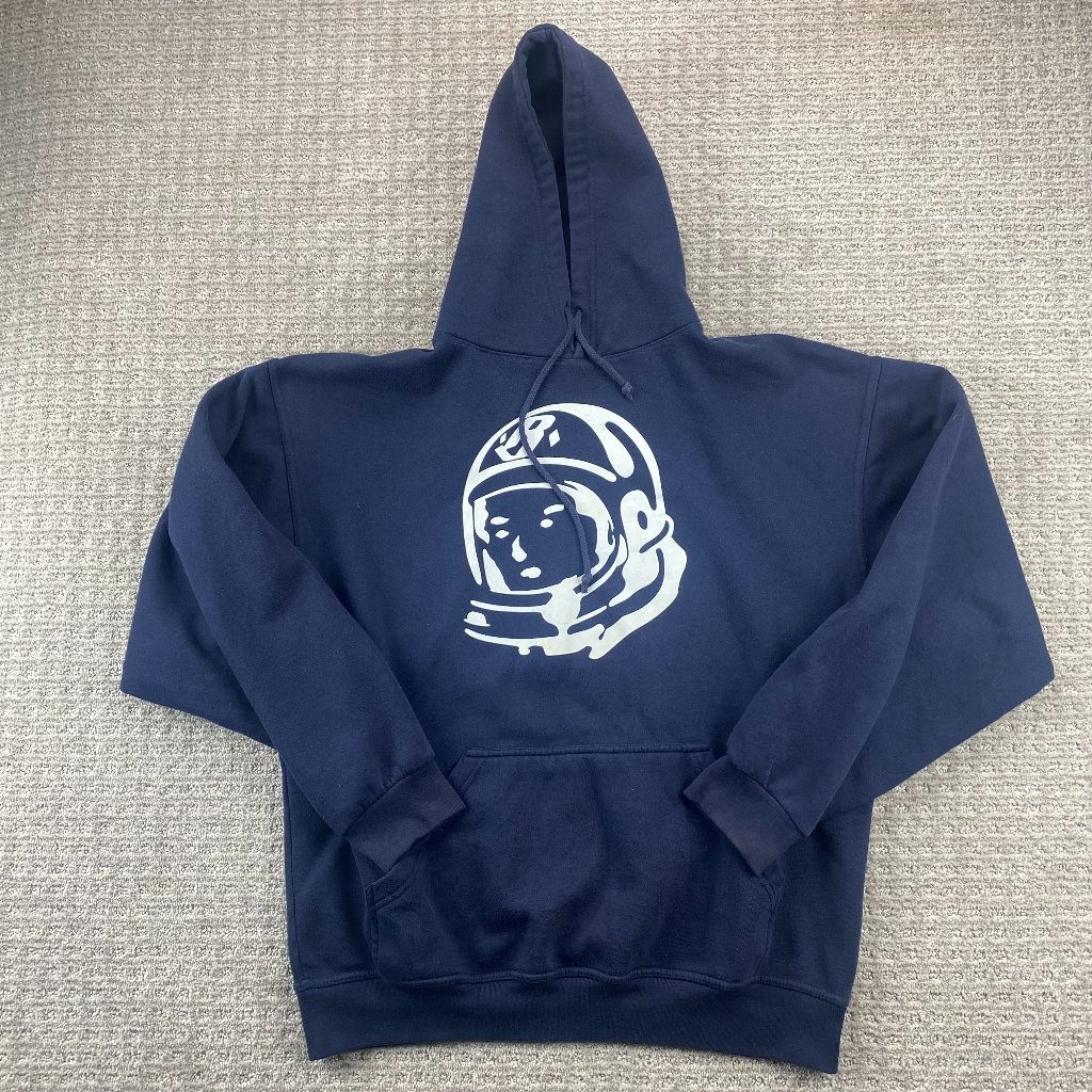 Billionaire Boys Club Sweater Men Xl Navy Blue Hoodie Giant Astronaut Print Logo